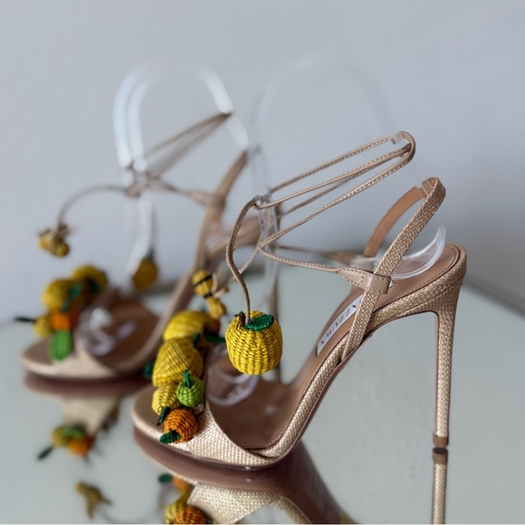 New Aquazzura Citrus Punch Sandals 105mm 35 $1,150 - Picture 10 of 13